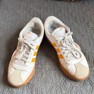 Adidas White and Yellow Casual Sneakers